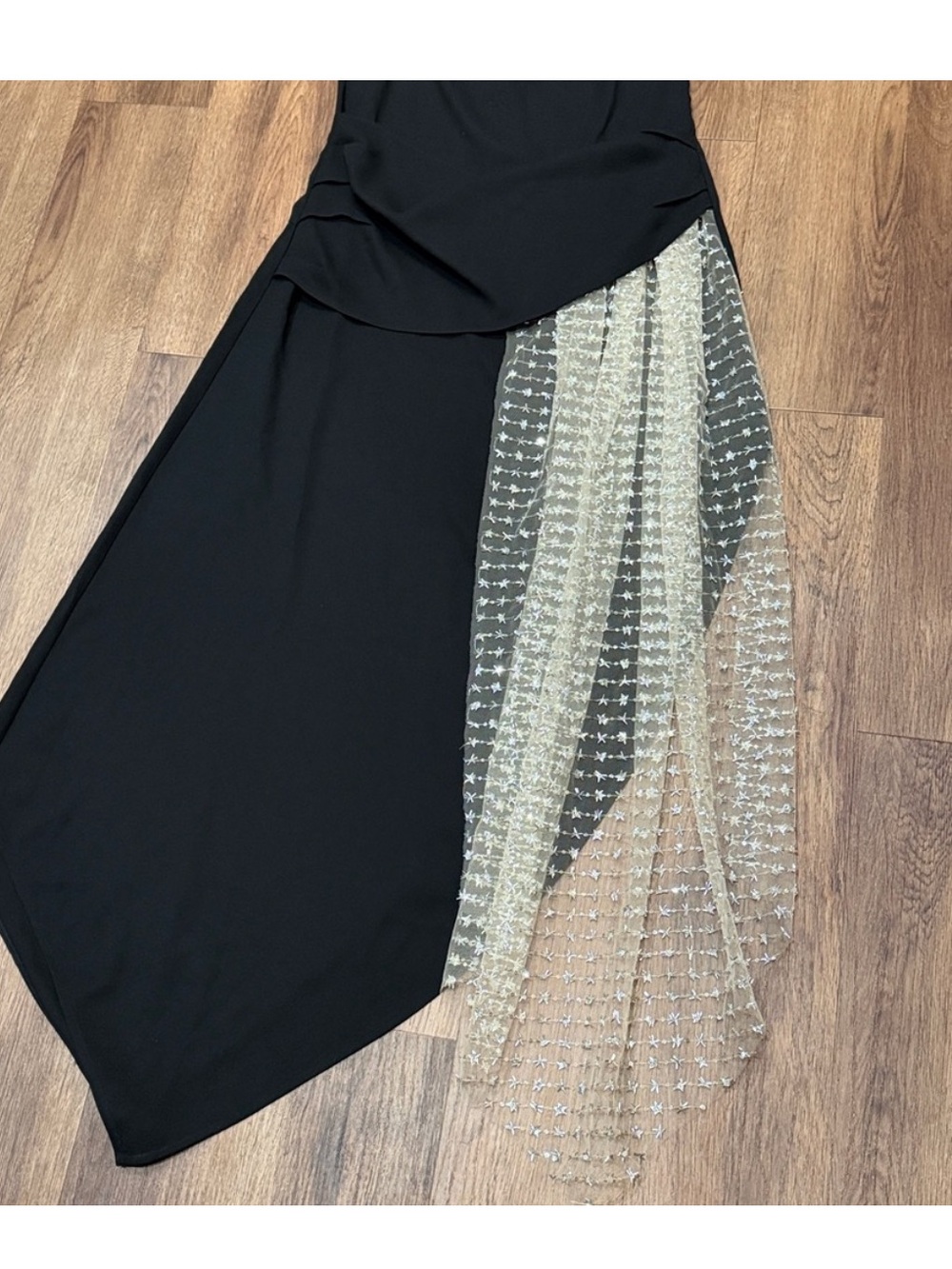 STAUD Effie Dress In Black Stardust - Picture 5 of 8